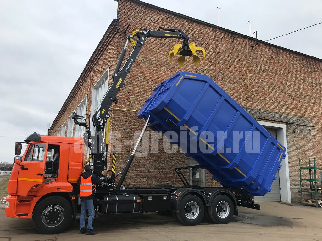 Ломовоз ЛМ-1К.6 на базе КАМАЗ с гидроманипулятором Велмаш VM10LM